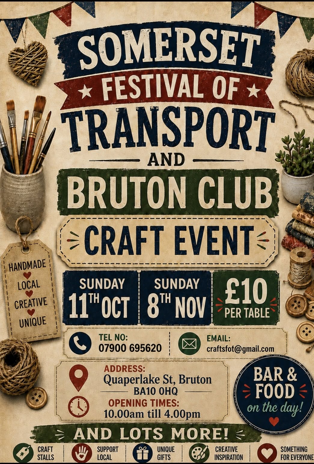 Somerset Festival of Transport and Bruton Club Craft Event